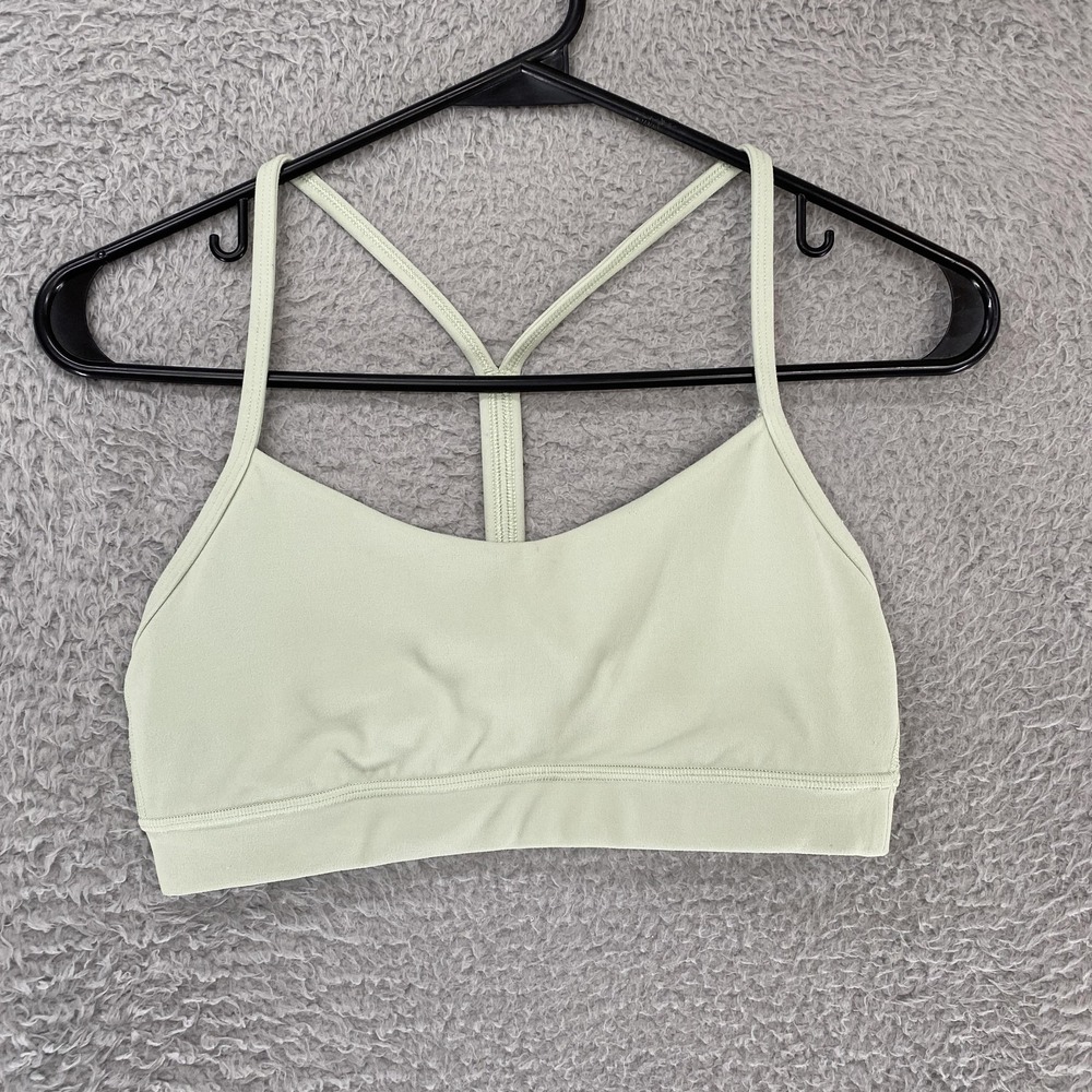 Lululemon Power Y Bra Womens 6 Yoga Strappy Athletic Light Support Mint Green